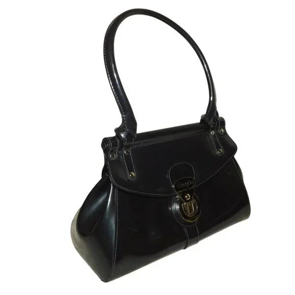 Beijo London Paris New York Handbag Charcoal Gray Purse - Picture 8 of 15